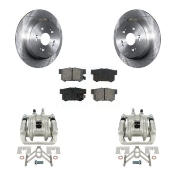 Rear Disc Brake Caliper Rotors And Semi-Metallic Pads Kit For Acura RDX KC8-100374S