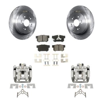 Rear Disc Brake Caliper Rotors And Semi-Metallic Pads Kit For Honda CR-V Acura RDX KC8-100375S