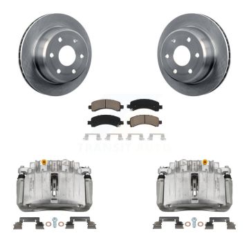 Rear Brake Caliper Rotors Ceramic Pad Kit For 2002 GMC Yukon Chevrolet Tahoe XL 1500 RWD KC8-100376C