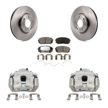 Front Disc Brake Caliper Rotors And Ceramic Pads Kit For Hyundai Sonata KC8-100378T