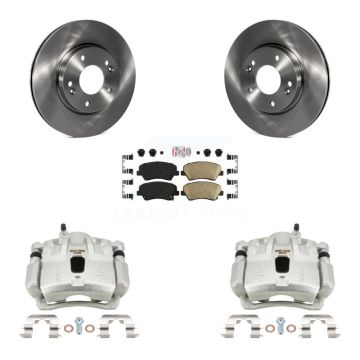 Front Disc Brake Caliper Rotors And Ceramic Pads Kit For 2011-2012 Hyundai Elantra 1.8L KC8-100379N