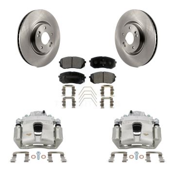 Front Disc Brake Caliper Rotors And Ceramic Pads Kit For Hyundai Sonata Kia Optima KC8-100379T