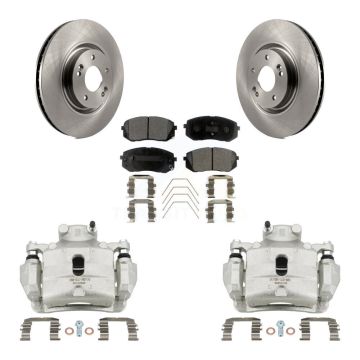 Front Disc Brake Caliper Rotors And Ceramic Pads Kit For Hyundai Sonata Kia Optima KC8-100380T
