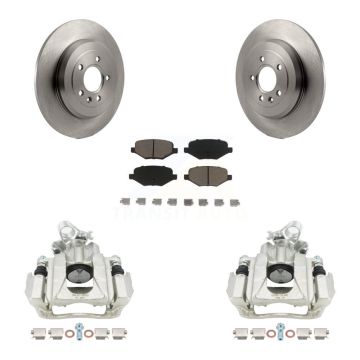 Rear Disc Brake Caliper Rotors Ceramic Pad Kit For Ford Explorer Flex Taurus Lincoln MKT KC8-100381C