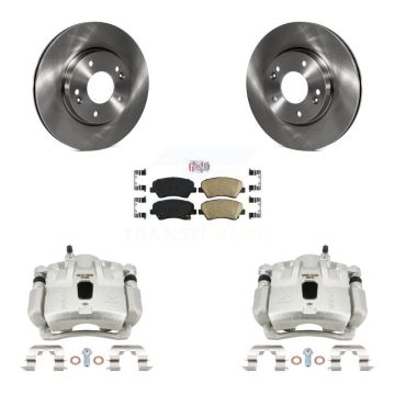 Front Disc Brake Caliper Rotors And Ceramic Pads Kit For 2011-2012 Hyundai Elantra 1.8L KC8-100381N