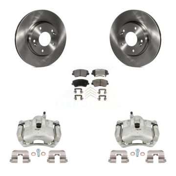 Front Brake Caliper Rotor & Ceramic Pad Kit For Kia Forte Hyundai Elantra GT Forte5 Koup KC8-100381T
