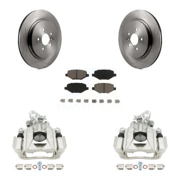 Rear Disc Brake Caliper Rotors And Ceramic Pads Kit For Ford Flex Lincoln MKS KC8-100382C
