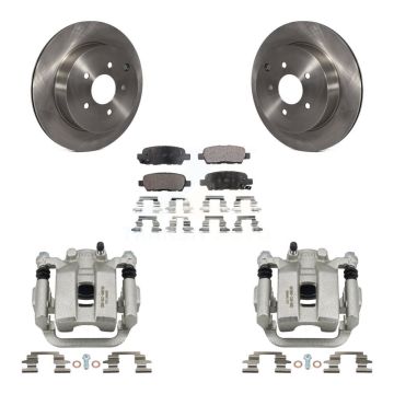 Rear Disc Brake Caliper Rotors And Semi-Metallic Pads Kit For Nissan Murano Quest KC8-100385P