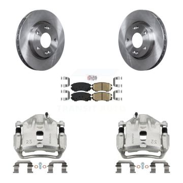 Front Disc Brake Caliper Rotors And Ceramic Pads Kit For Hyundai Elantra KC8-100387N