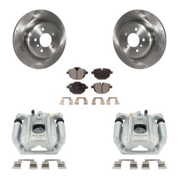 Rear Brake Caliper Rotor & Semi-Metallic Pad Kit For BMW 535i xDrive 528i ActiveHybrid 5 KC8-100389P
