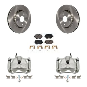 Front Brake Caliper Rotor & Ceramic Pad Kit For 2014 Lexus IS250 Without F Sport Package KC8-100389T