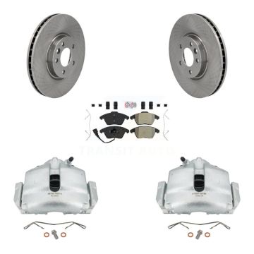 Front Disc Brake Caliper Rotors And Semi-Metallic Pads Kit For Volkswagen CC KC8-100390N
