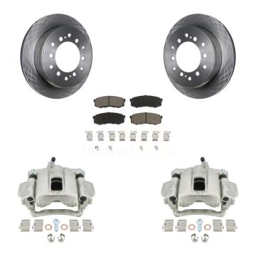 Rear Disc Brake Caliper Rotors And Ceramic Pads Kit For 2010-2014 Toyota FJ Cruiser KC8-100391C