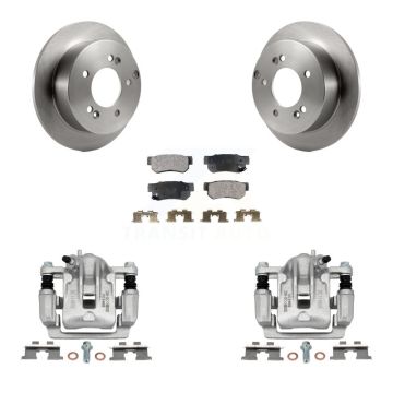 Rear Brake Caliper Rotors & Semi-Metallic Pad Kit For Hyundai Sonata Kia Optima Magentis KC8-100393P