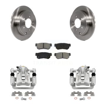 Rear Disc Brake Caliper Rotors And Semi-Metallic Pads Kit For 2006-2009 Hyundai Azera KC8-100394S