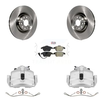 Front Disc Brake Caliper Rotors And Semi-Metallic Pads Kit For Volkswagen Golf KC8-100395N