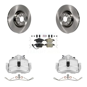 Front Disc Brake Caliper Rotors And Semi-Metallic Pads Kit For Volkswagen Golf KC8-100396N