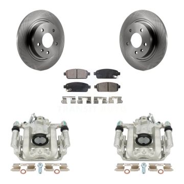 Rear Brake Caliper Rotor Semi-Metallic Pad Kit For Chevrolet Cruze Orlando Volt Cadillac KC8-100397P