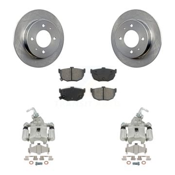 Rear Disc Brake Caliper Rotor Semi-Metallic Pad Kit For Hyundai Elantra rear brakes KC8-100397S