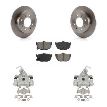 Rear Disc Brake Caliper Rotors And Semi-Metallic Pads Kit For Kia Spectra Spectra5 KC8-100398S