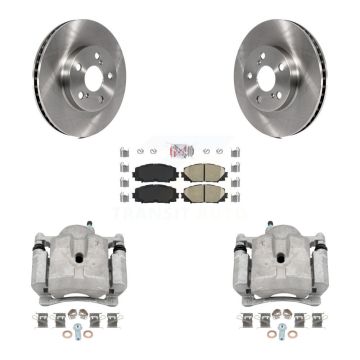 Front Disc Brake Caliper Rotor And Ceramic Pad Kit For Toyota Prius Lexus CT200h Plug-In KC8-100399N
