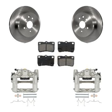 Rear Disc Brake Caliper Rotors And Semi-Metallic Pads Kit For Lexus IS250 GS300 KC8-100400S