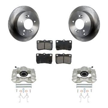 Rear Disc Brake Caliper Rotors And Semi-Metallic Pads Kit For Lexus IS250 KC8-100401S