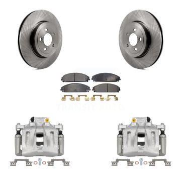 Front Disc Brake Caliper Rotor And Ceramic Pad Kit For Chrysler 300 Dodge Charger Magnum KC8-100402T