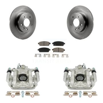 Rear Disc Brake Caliper Rotors And Ceramic Pads Kit For 2013 Chevrolet Cruze LT/LTZ KC8-100403C