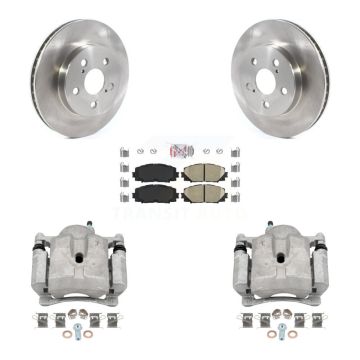Front Disc Brake Caliper Rotors And Ceramic Pads Kit For Toyota Corolla Prius Prime KC8-100403N