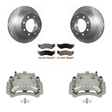Rear Disc Brake Caliper Rotors And Semi-Metallic Pads Kit For Dodge Ram 3500 2500 1500 KC8-100404P