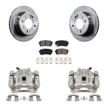 Rear Disc Brake Caliper Rotors And Semi-Metallic Pads Kit For Hyundai Elantra KC8-100404S