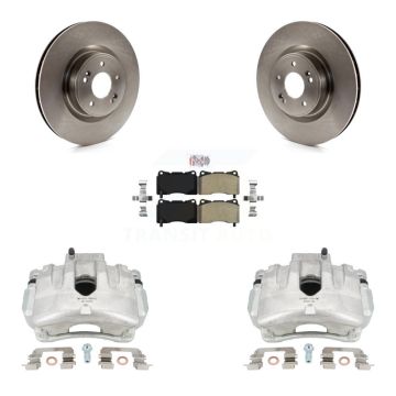 Front Disc Brake Caliper Rotors And Semi-Metallic Pads Kit For Hyundai Genesis Coupe KC8-100405N