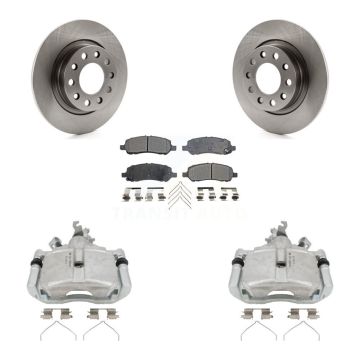 Rear Disc Brake Caliper Rotors And Semi-Metallic Pads Kit For 2013-2016 Dodge Dart KC8-100405P