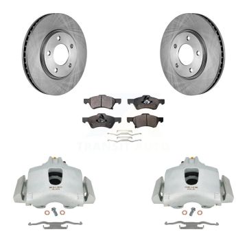 Front Disc Brake Caliper Rotor & Ceramic Pad Kit For Dodge Grand Caravan Chrysler Town KC8-100405T