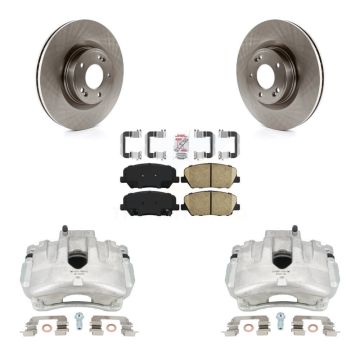 Front Disc Brake Caliper Rotors And Ceramic Pads Kit For Hyundai Genesis Coupe KC8-100406N