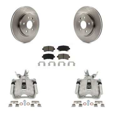 Rear Disc Brake Caliper Rotors And Ceramic Pads Kit For Chevrolet Malibu Limited KC8-100407C