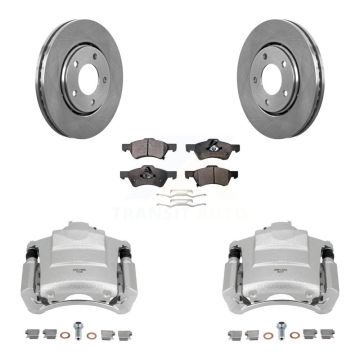 Front Disc Brake Caliper Rotors And Ceramic Pad Kit For 2004 Dodge Caravan From 12 01 03 KC8-100407T