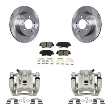 Rear Disc Brake Caliper Rotors And Semi-Metallic Pads Kit For Kia Optima Hyundai Azera KC8-100408S