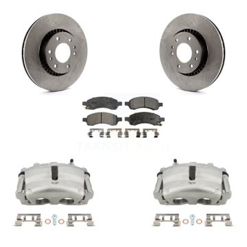 Front Brake Caliper Rotor And Ceramic Pad Kit For Chevrolet Trailblazer GMC Envoy XL EXT KC8-100409T