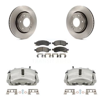 Front Disc Brake Caliper Rotor Ceramic Pad Kit For Chevrolet Trailblazer GMC Envoy Buick KC8-100410T