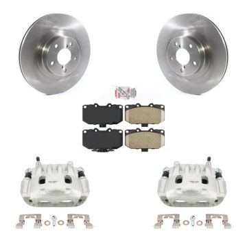 Front Disc Brake Caliper Rotors And Ceramic Pads Kit For 2008 Subaru Impreza WRX KC8-100411N