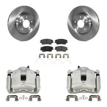 Front Disc Brake Caliper Rotors And Ceramic Pads Kit For Hyundai Tucson Kia Sportage KC8-100411T