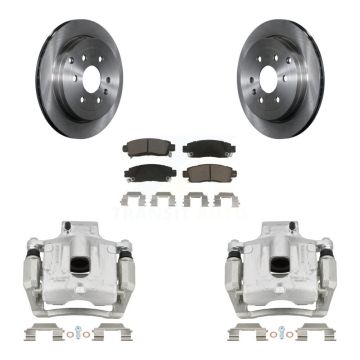 Rear Brake Caliper Rotor Ceramic Pad Kit For GMC Acadia Buick Enclave Chevrolet Traverse KC8-100412C