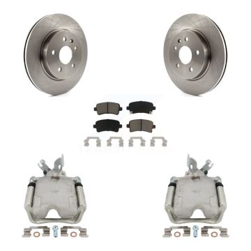 Rear Brake Caliper Rotor & Ceramic Pad Kit For Chevrolet Impala Buick Regal LaCrosse XTS KC8-100413C