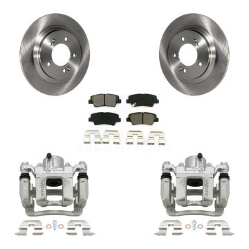 Rear Disc Brake Caliper Rotors And Semi-Metallic Pads Kit For Hyundai Sonata KC8-100413S