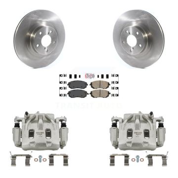 Front Brake Caliper Rotors Ceramic Pad Kit For 2012 Subaru Legacy 2.5L with Turbocharged KC8-100414N