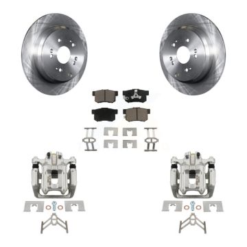 Rear Disc Brake Caliper Rotors And Ceramic Pads Kit For Honda CR-V Acura RDX KC8-100415C