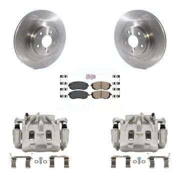 Front Brake Caliper Rotors Ceramic Pad Kit For 2012 Subaru Legacy 2.5L with Turbocharged KC8-100415N