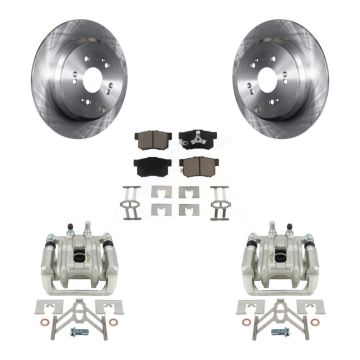 Rear Disc Brake Caliper Rotors And Ceramic Pads Kit For Honda CR-V Acura RDX KC8-100416C